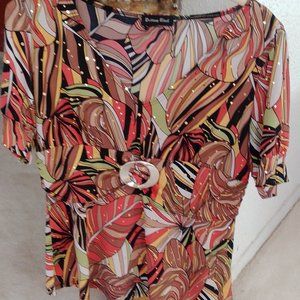 Vintage look gold sequin top
